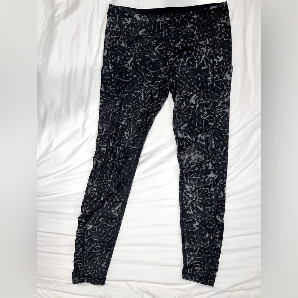 Lululemon full length tights black and grey - size 12